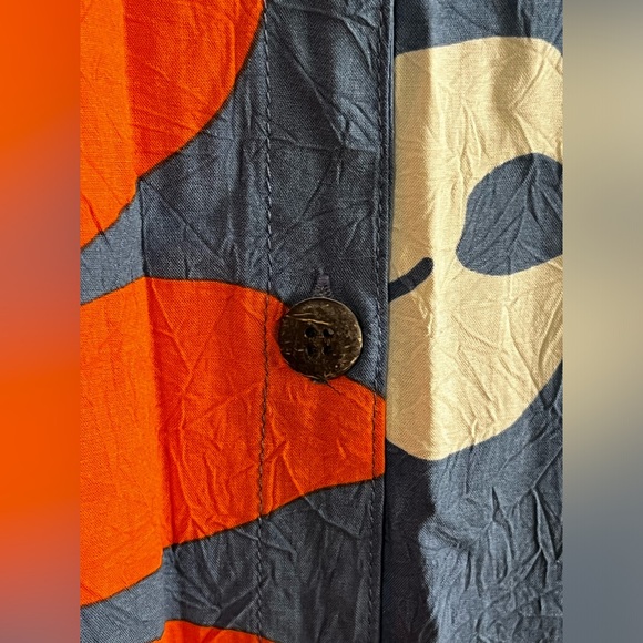 Jams World Surf Line Hawaii Tradewinds Retro Blue 100% Rayon Dress Large - Picture 5 of 10